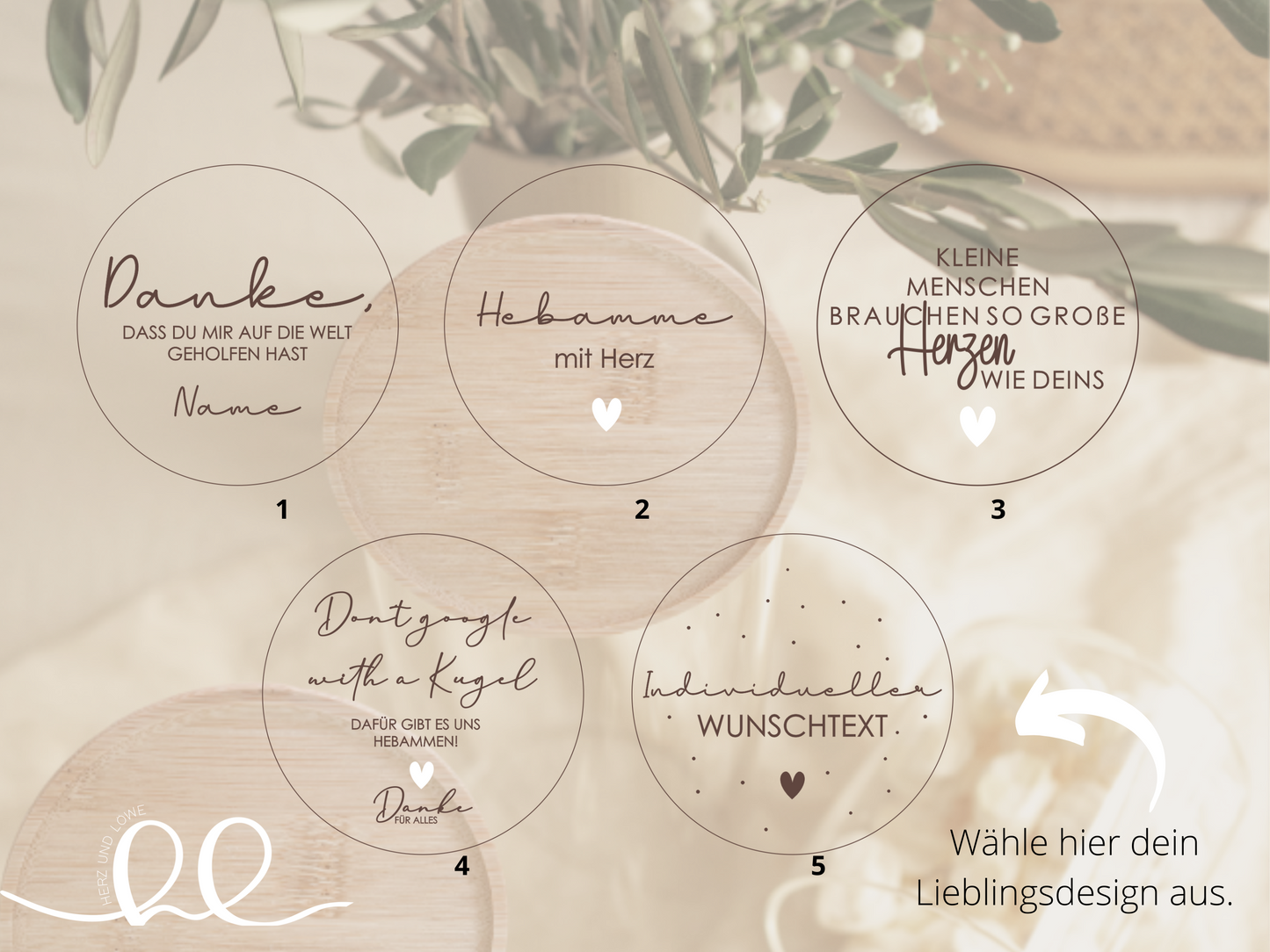 Personalisiertes Vorratsglas für Hebammen