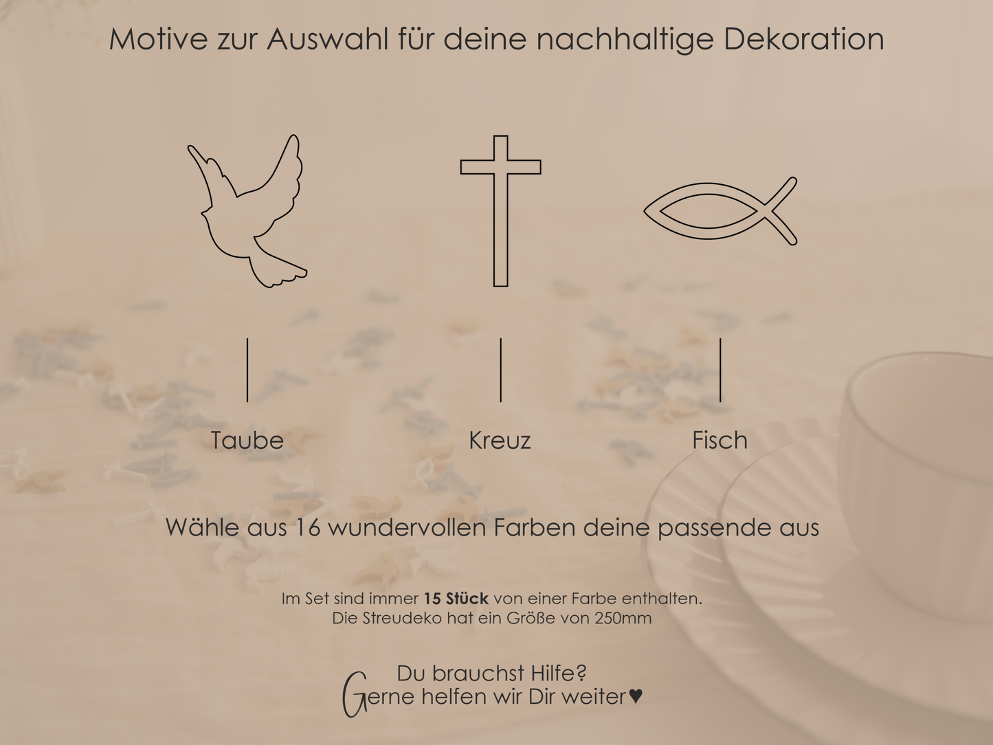 Streudeko für Taufe, Kommunion oder Konfirmation