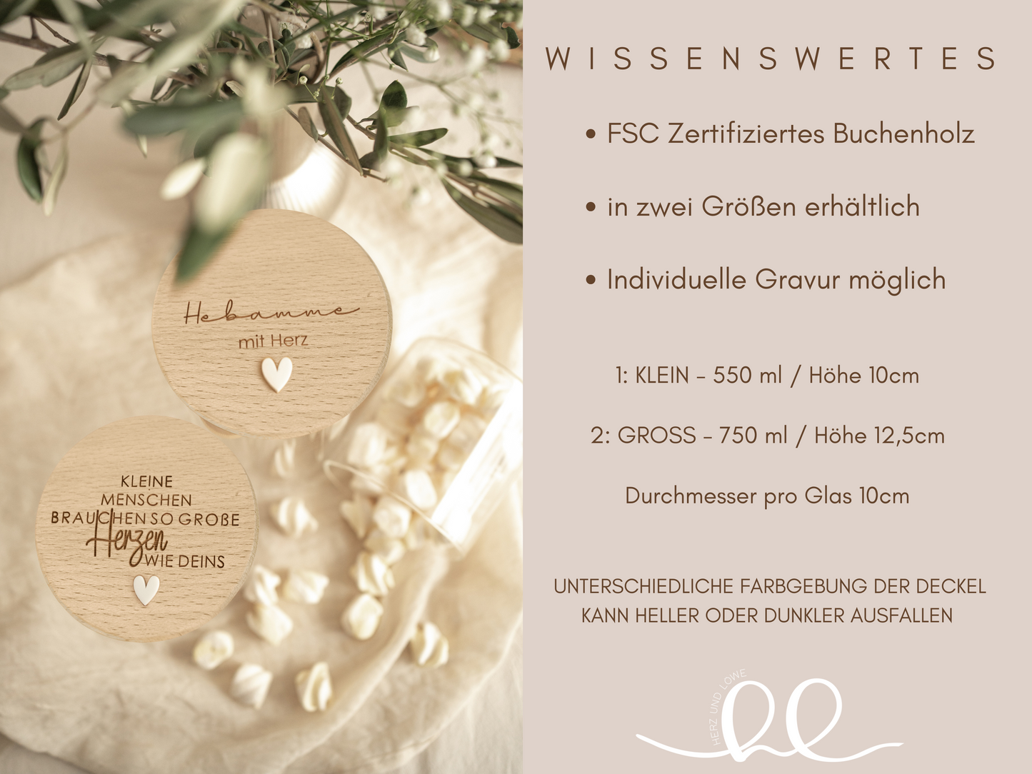 Personalisiertes Vorratsglas für Hebammen