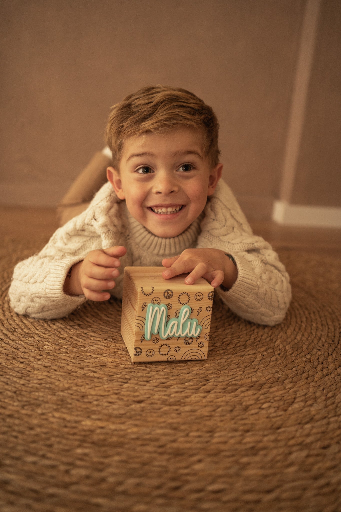 Bunte Spardose für Kinder mit Personalisierung