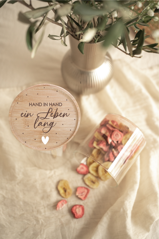 Personalisiertes Vorratsglas als Hochzeitsgeschenk