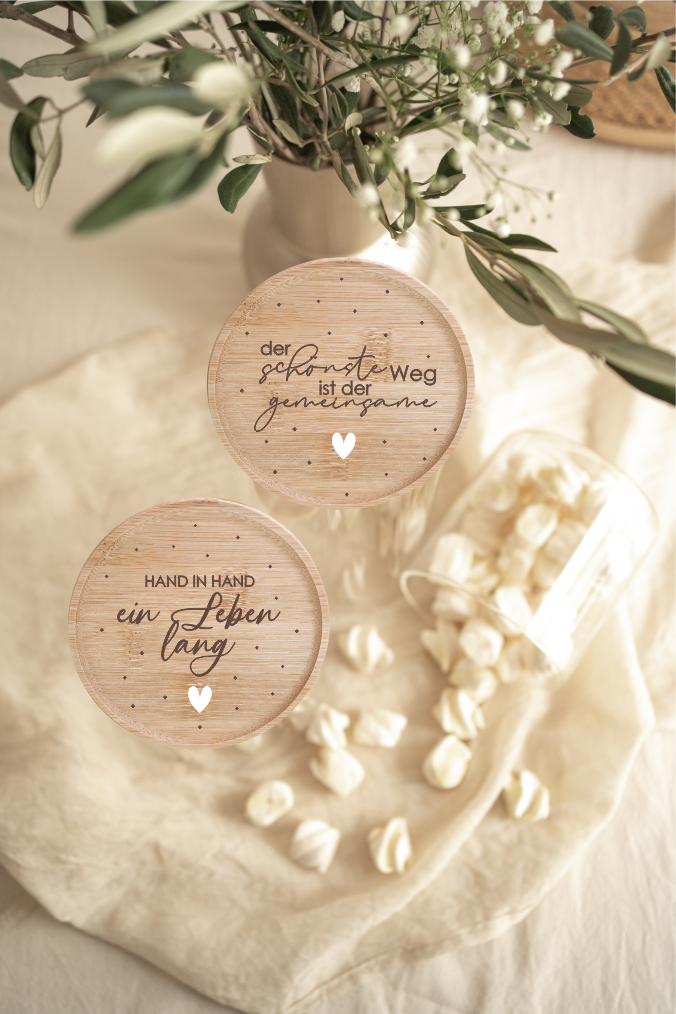 Personalisiertes Vorratsglas als Hochzeitsgeschenk