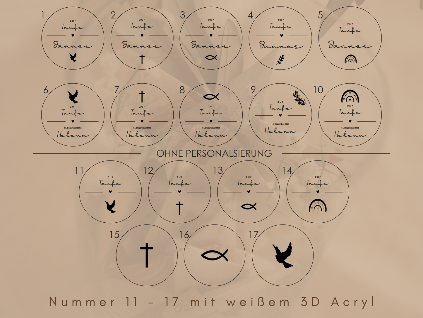 Personalisiertes Vorratsglas zur Taufe