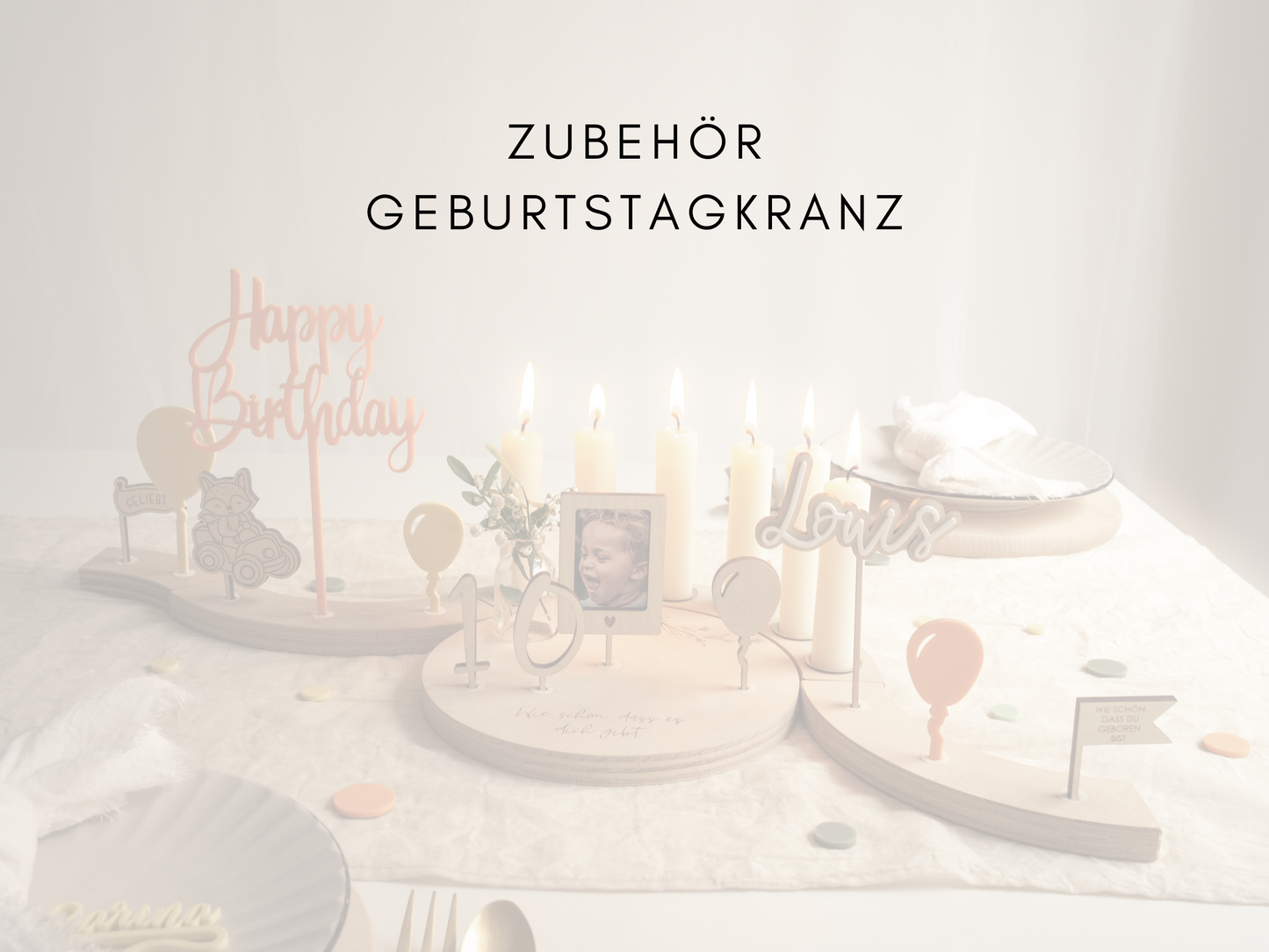 Geburtstagsteller Zubehör
