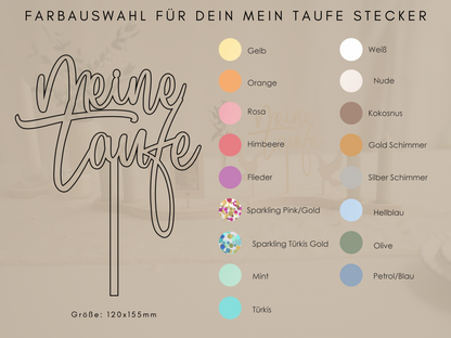 Personalisierte Tischdeko zur Taufe
