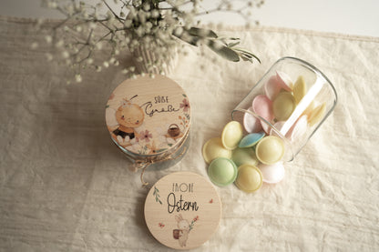 Vorratsglas für Kinder bunt bedruckt zu Ostern