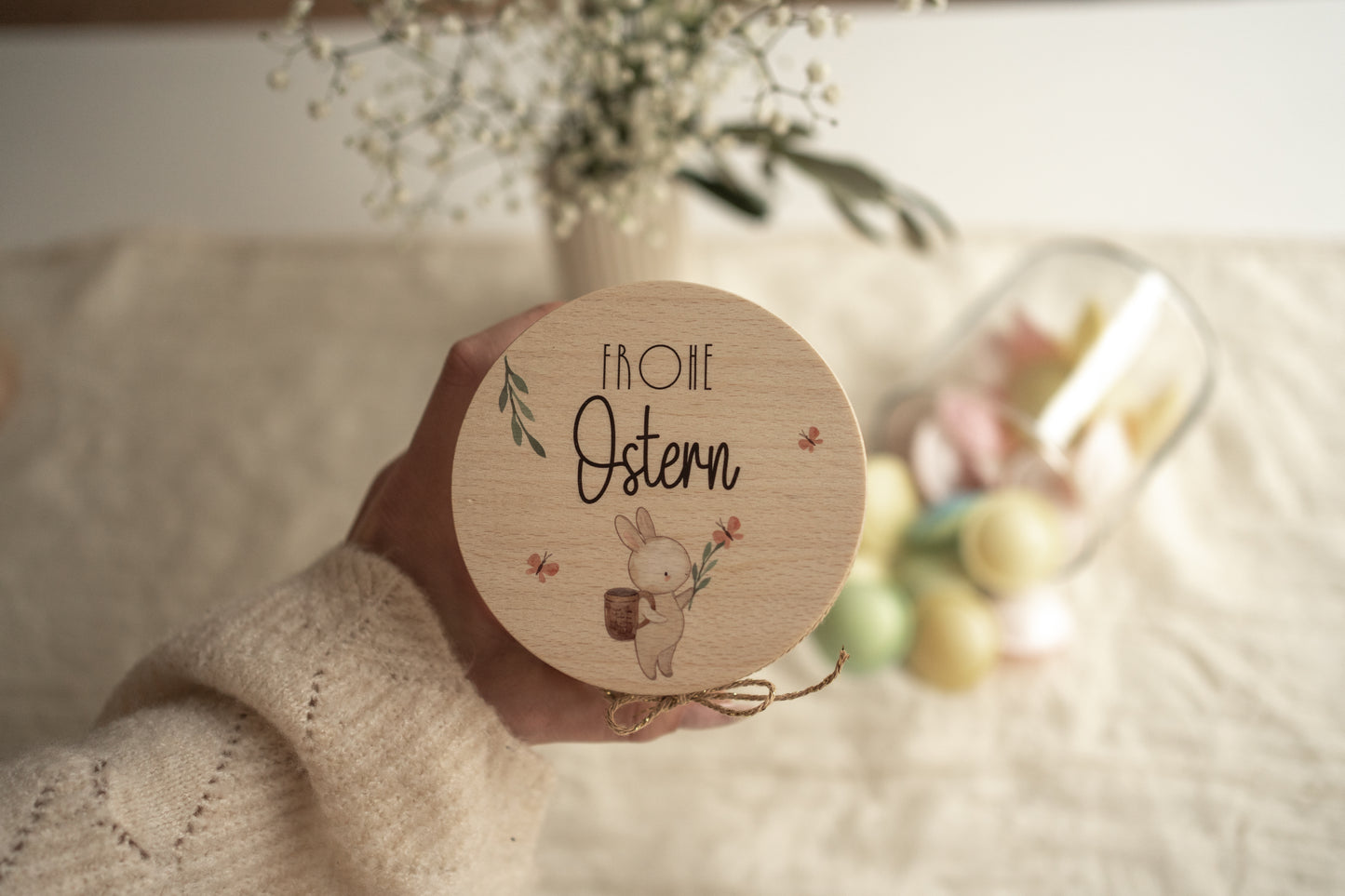Vorratsglas für Kinder bunt bedruckt zu Ostern