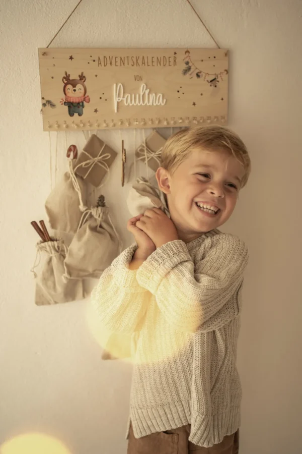 Personalisierter Adventskalender für Kinder mit süßen Tiermotiven – Bild 5