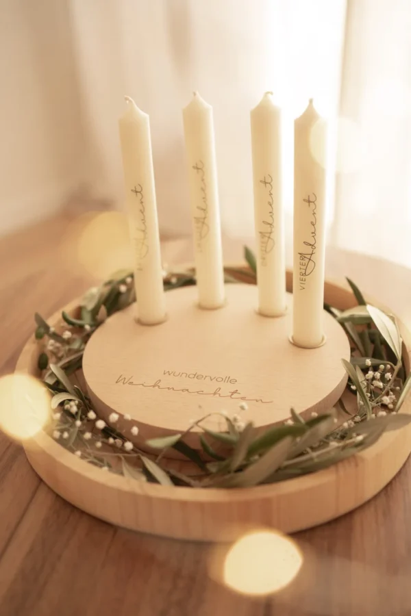 Adventskranz für Stabkerzen – Bild 8