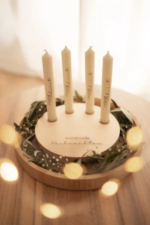 Adventskranz für Stabkerzen – Bild 6