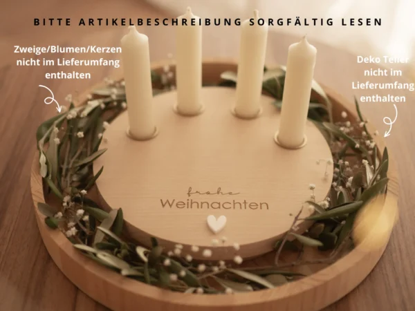 Adventskranz für Stabkerzen – Bild 3