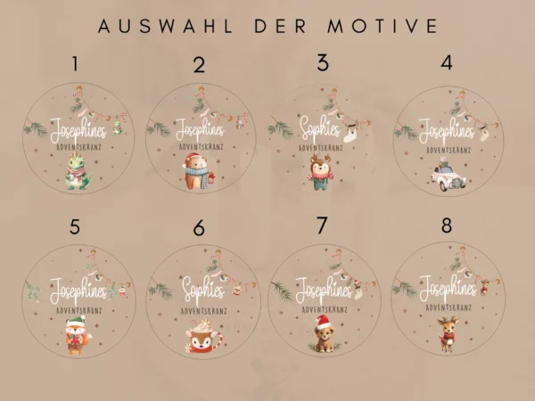 Personalisierter Adventskranz für Kinder – Bild 5