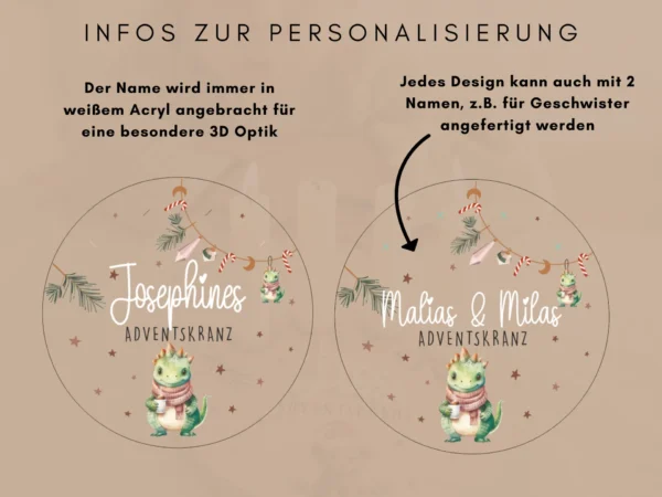 Personalisierter Adventskranz für Kinder – Bild 6