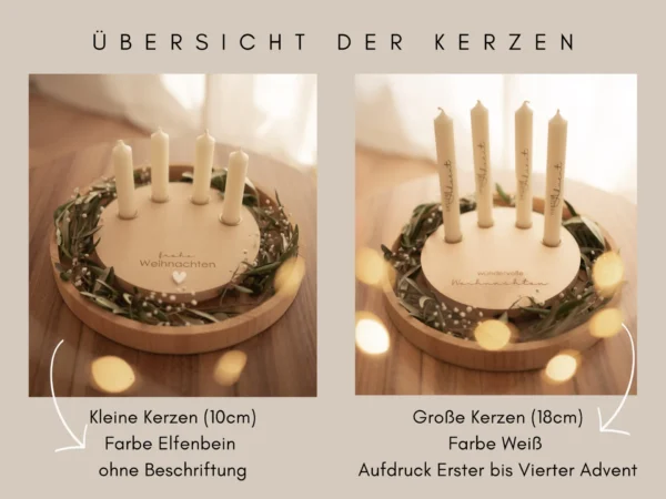 Adventskranz für Stabkerzen – Bild 4