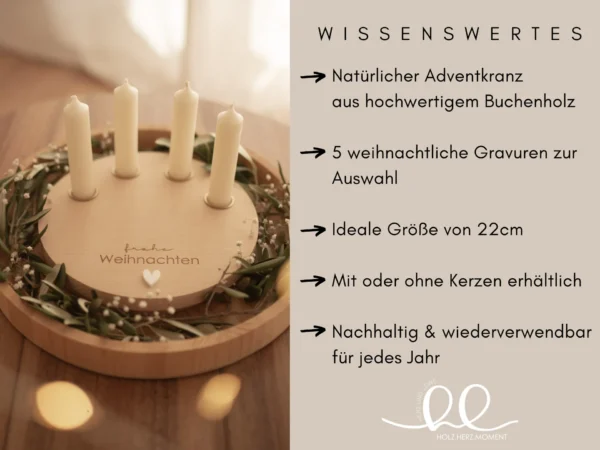 Adventskranz für Stabkerzen – Bild 9