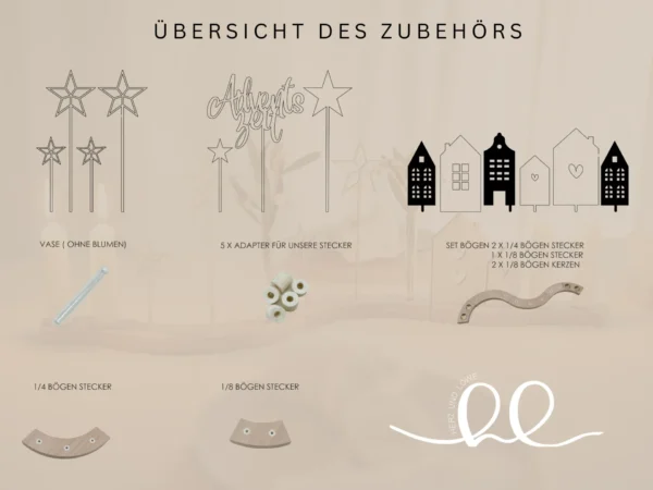 Moderner Adventskranz – Zubehör – Bild 4