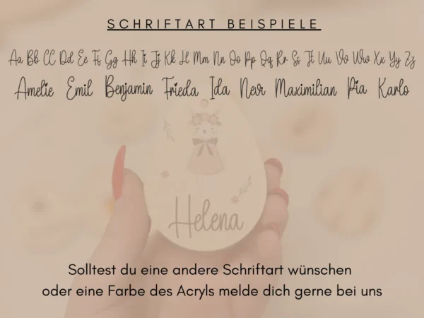 Personalisierte bunte Osteranhänger mit Osterkörbchen – Bild 4