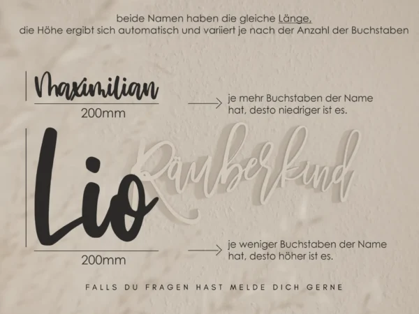 Personalisierter Holzschriftzug – Bild 5