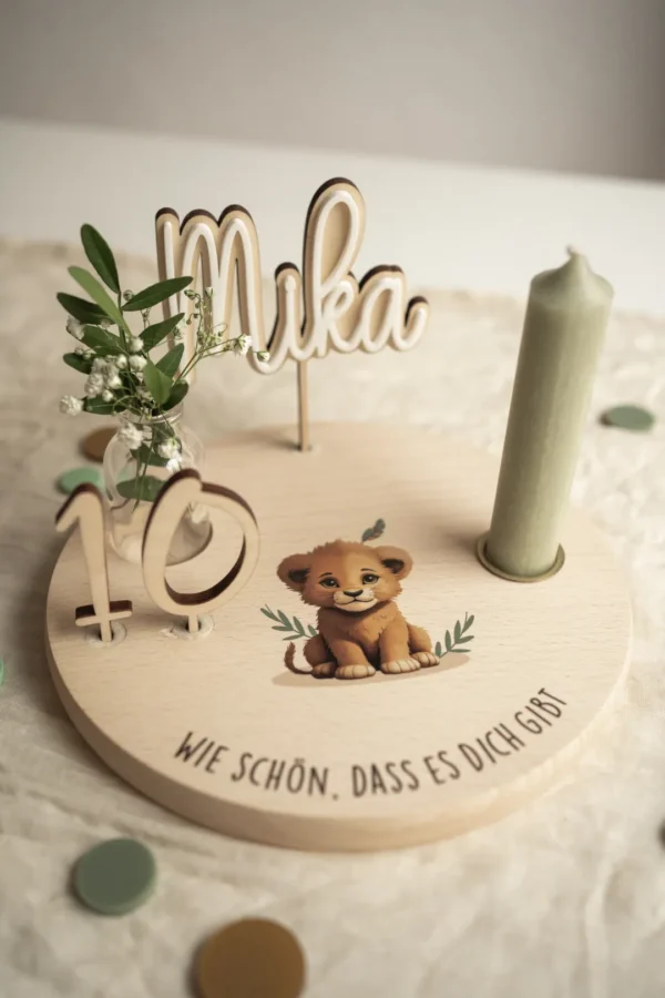 Geburtstagskranz aus Holz mit Motivdruck – Bild 3