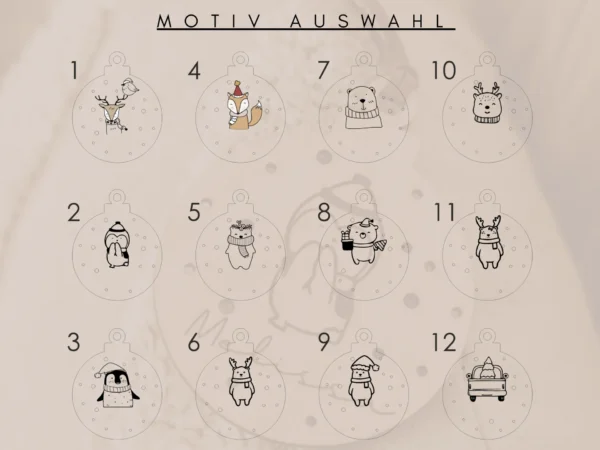 Personalisierte Weihnachtskugel mit Tiermotiven – Bild 9
