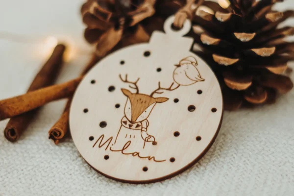 Personalisierte Weihnachtskugel mit Tiermotiven – Bild 4