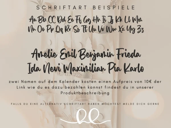 Personalisierter Adventskalender zum Befüllen – Bild 4
