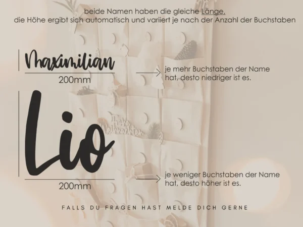 Personalisierter Adventskalender zum Befüllen – Bild 6
