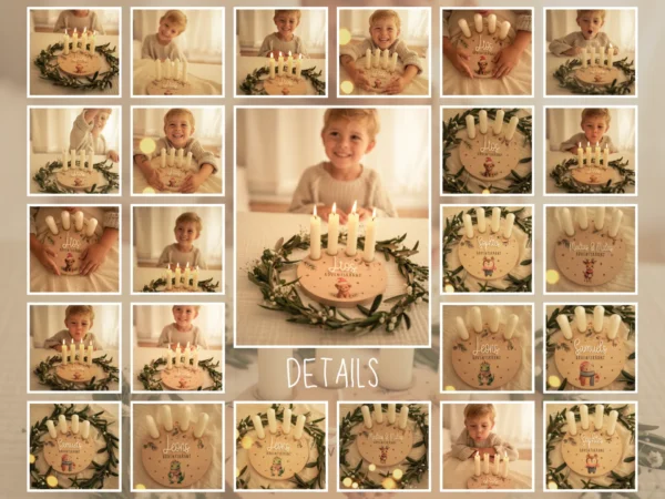 Personalisierter Adventskranz für Kinder – Bild 4