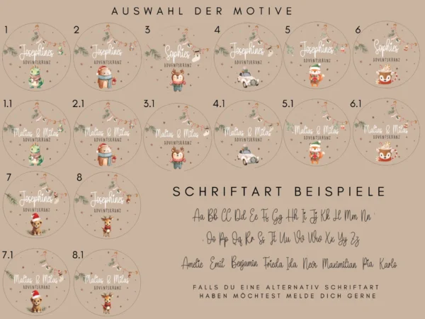 Personalisierter Adventskranz für Kinder – Bild 10