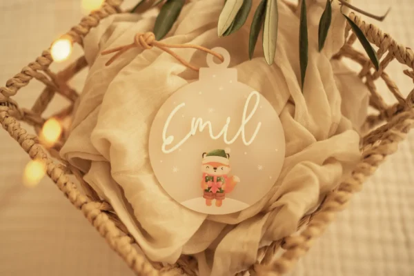 Weihnachtskugel personalisiert für Kinder mit niedlichen Tiermotiven – Bild 8