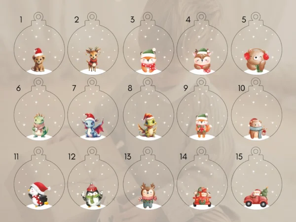 Weihnachtskugel personalisiert für Kinder mit niedlichen Tiermotiven – Bild 9