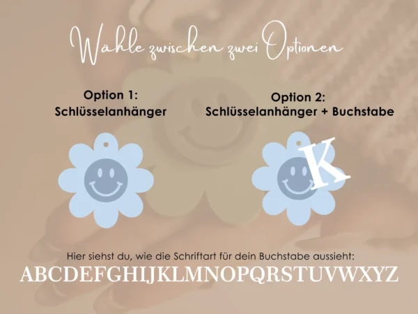 Bunter Schlüsselanhänger mit Smiley – Bild 6