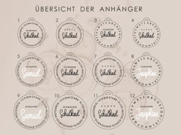 Personalisierter Schultütenanhänger für die Schultüte – Bild 3