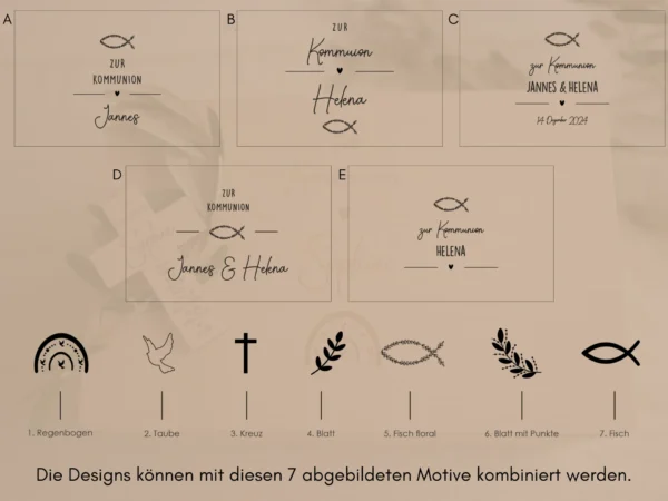 Personalisierte Erinnerungskiste zur Kommunion oder Konfirmation – Bild 6
