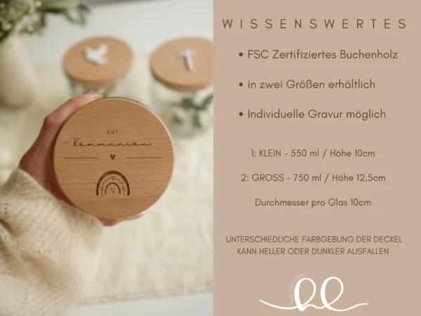 Personalisiertes Vorratsglas zur Kommunion – Bild 7