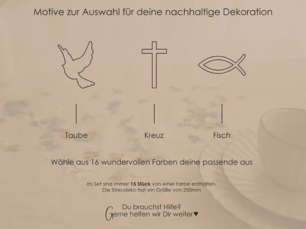 Streudeko für Taufe, Kommunion oder Konfirmation – Bild 8