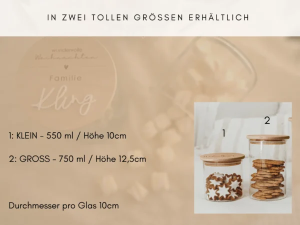 Personalisiertes Vorratsglas aus Holz zu Weihnachten – Bild 9