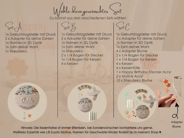 Geburtstagskranz mit buntem Druck – Bild 8