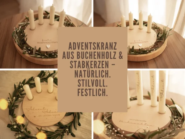 Adventskranz für Stabkerzen – Bild 9