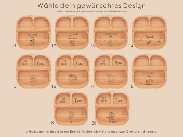 Personalisierter Bambusteller – Bild 7