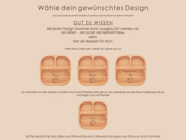 Personalisierter Bambusteller – Bild 8
