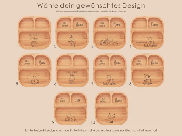 Personalisierter Bambusteller – Bild 6