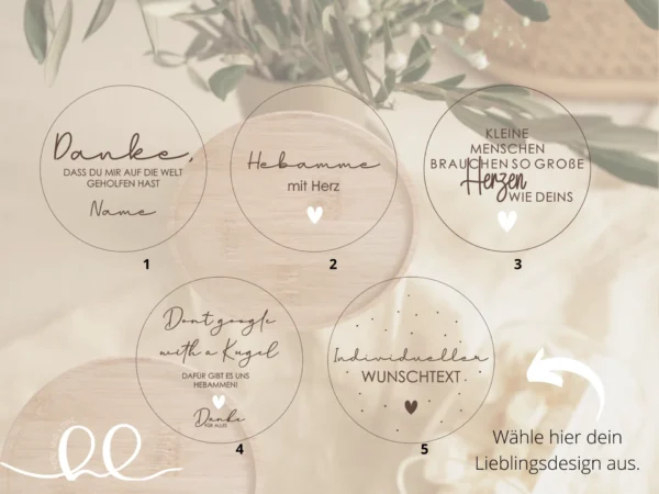 Personalisiertes Vorratsglas für Hebammen – Bild 6