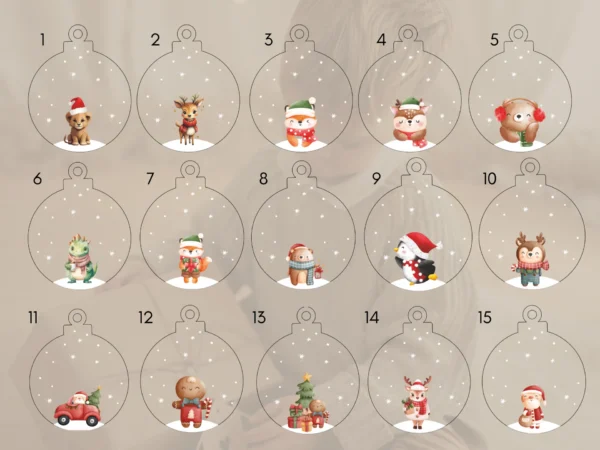 Weihnachtskugel personalisiert für Kinder mit niedlichen Tiermotiven – Bild 10