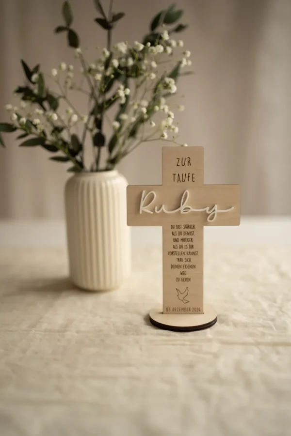 Personalisiertes Taufkreuz – Bild 7