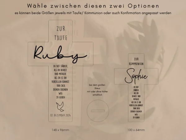 Personalisiertes Taufkreuz – Bild 4