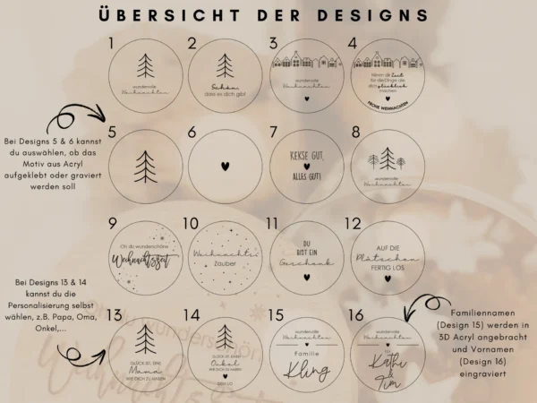 Personalisiertes Vorratsglas aus Holz zu Weihnachten – Bild 10