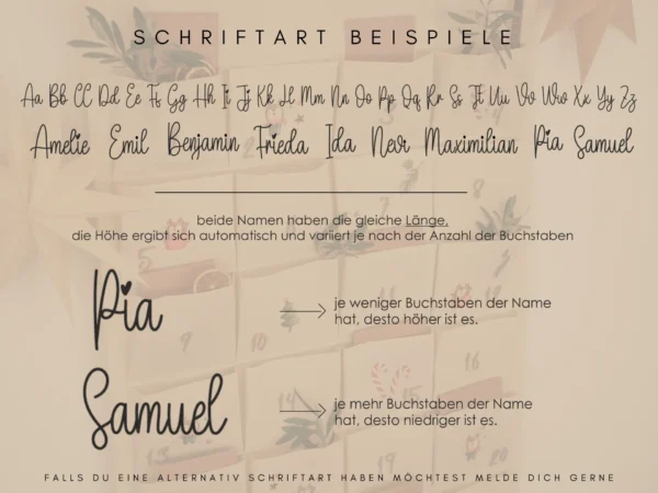 Personalisierter Adventskalender mit Bügelbilder – Bild 8