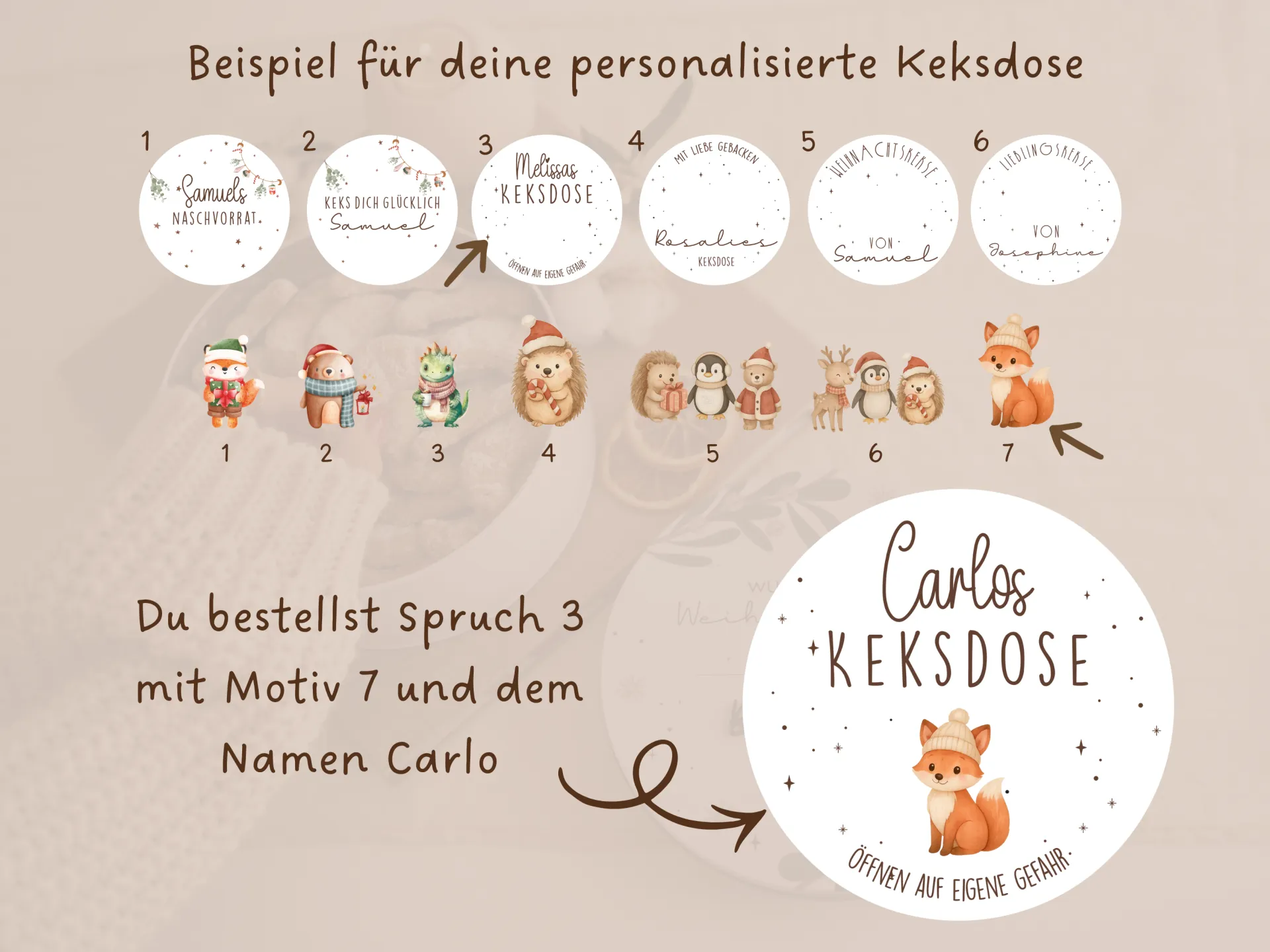 Personalisierte Keksdose für Kinder