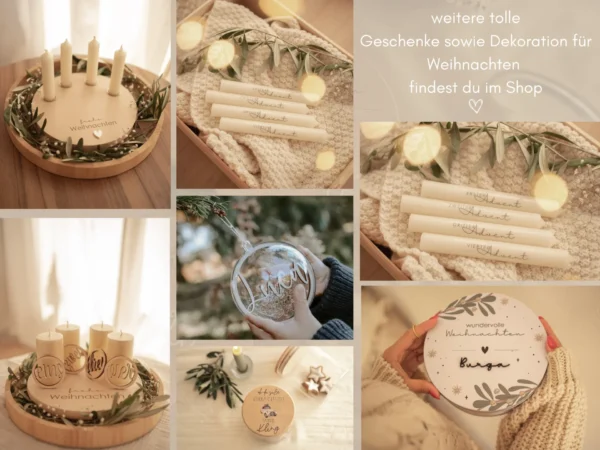 Moderner Adventskranz – Tischdekoration für Weihnachten – Bild 6